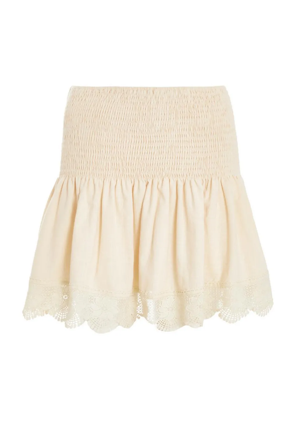 Quiz Summer Clothes|Skirts>Stone Crochet Trim Mini Skirt