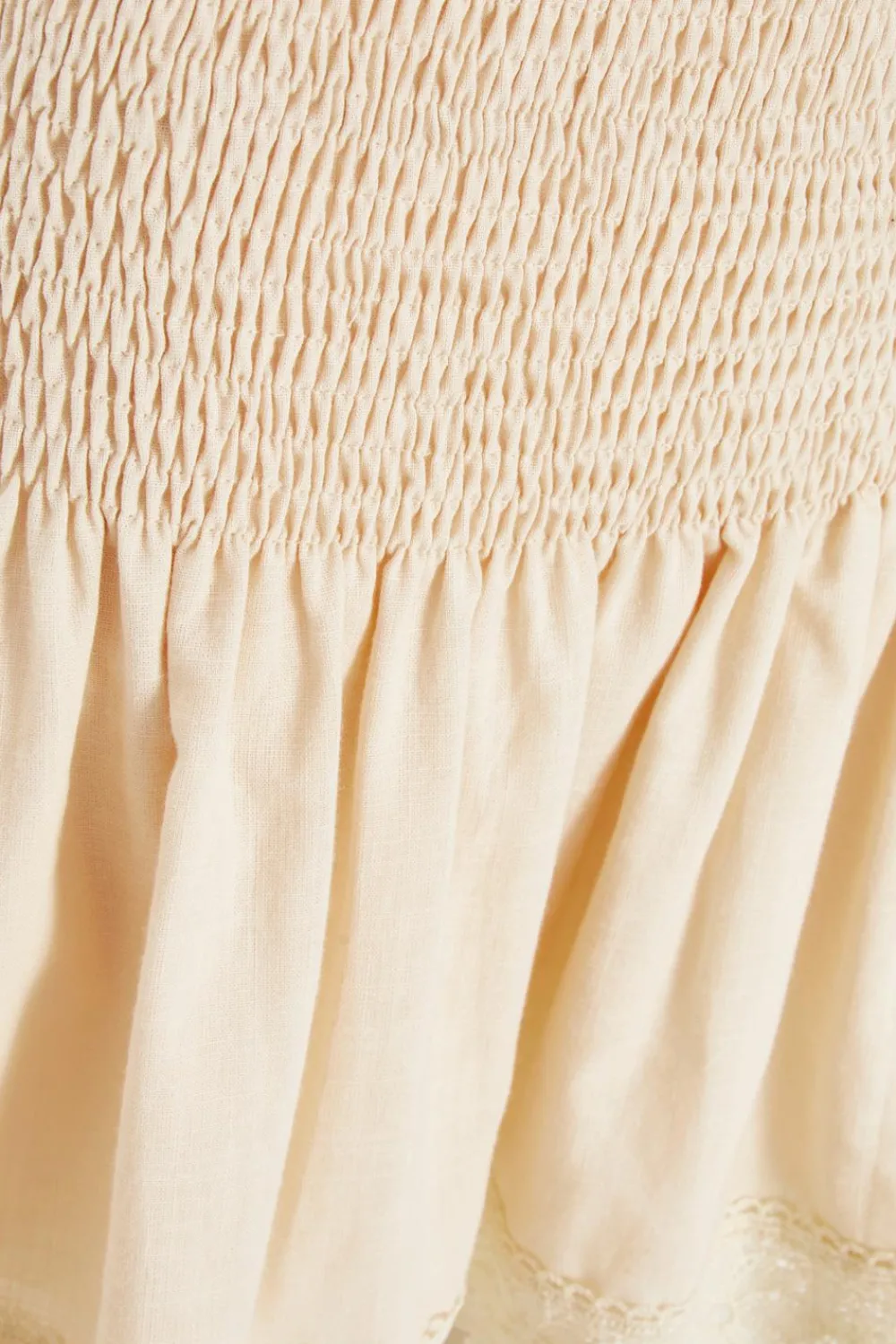 Quiz Summer Clothes|Skirts>Stone Crochet Trim Mini Skirt