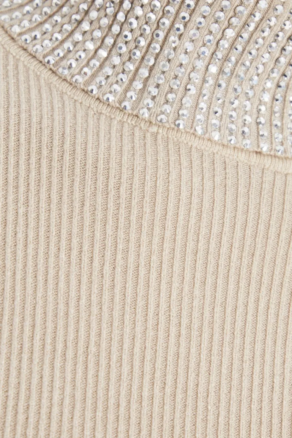 Quiz Knitwear|Jumpers>Diamante Turtle Neck Jumper