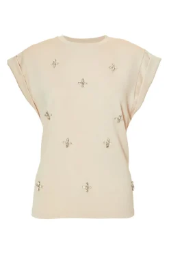 Quiz Summer Tops|Going Out Tops>Stone Gem Detail Top