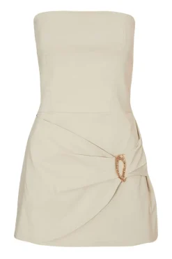 Quiz Playsuits|Summer Clothes>Stone Gold Buckle Playsuit
