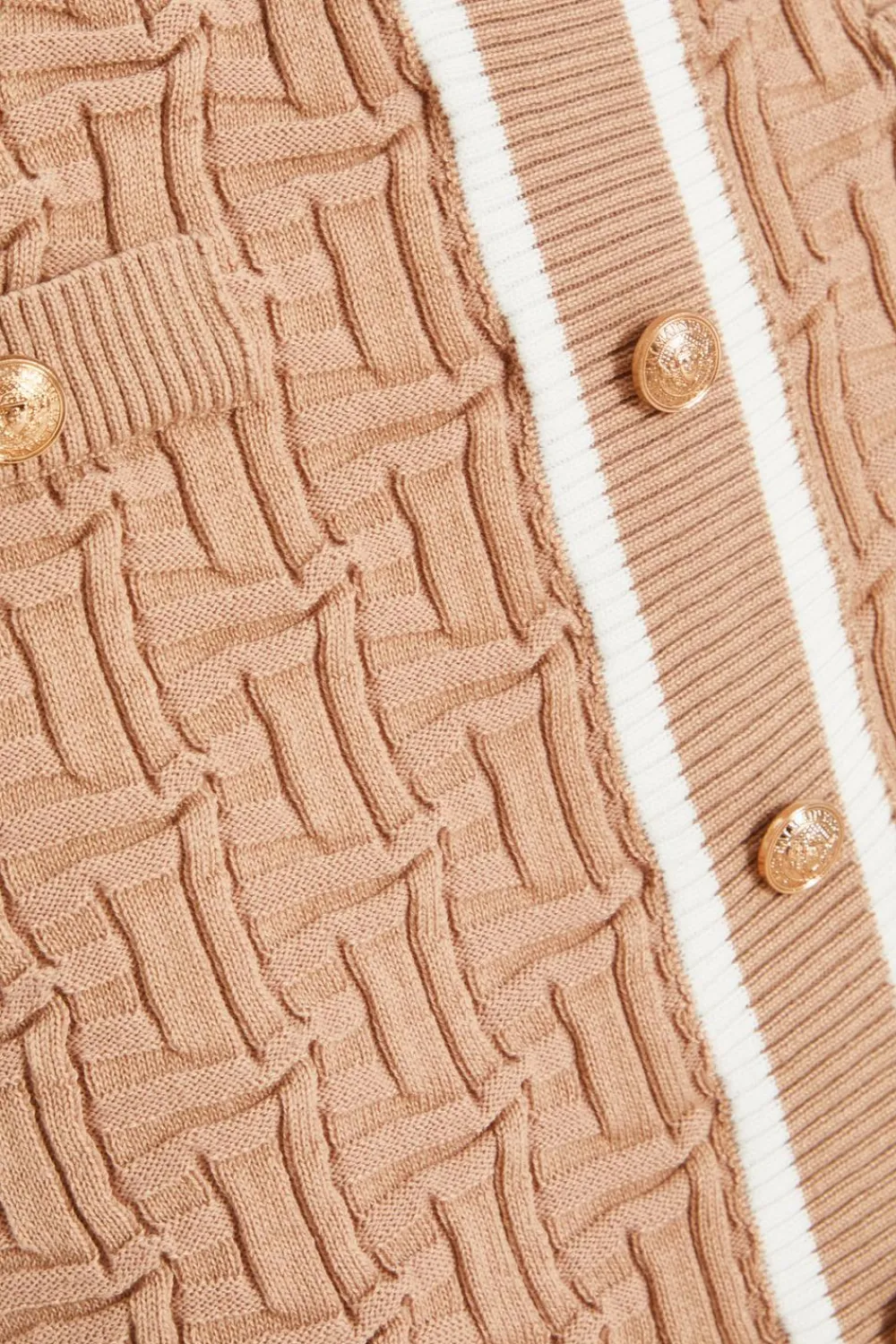 Quiz Skirts|Knitwear>Stone Knit Contrast Trim Skirt