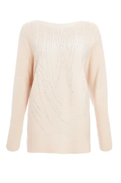 Quiz Knitwear|Jumpers>Stone Knit Diamante Jumper
