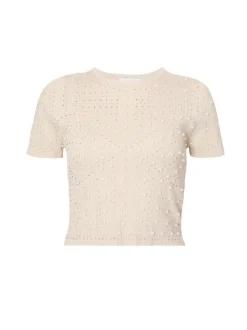 Quiz Summer Tops|Going Out Tops>Knit Embellished Crop Top