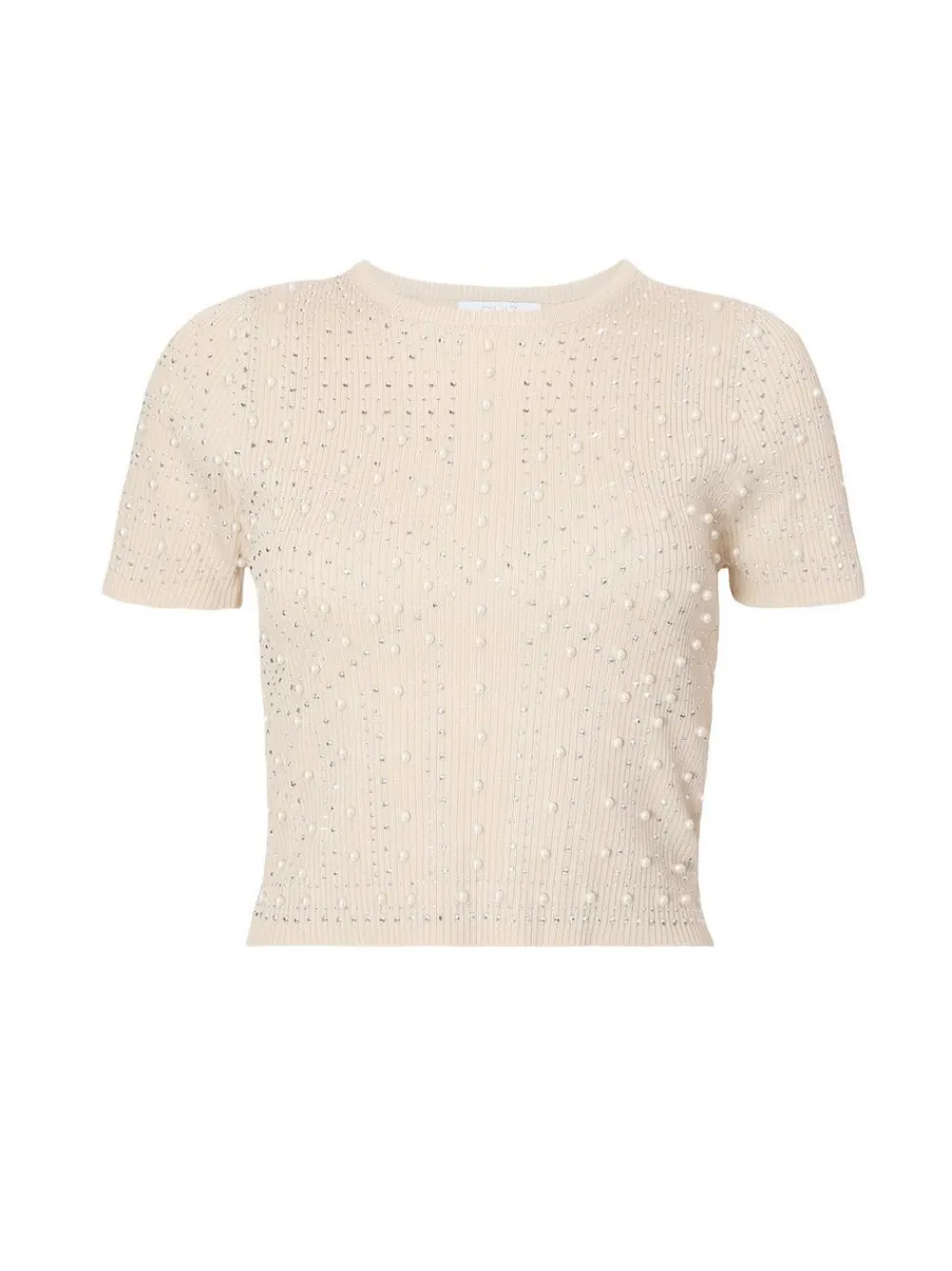 Quiz Summer Tops|Going Out Tops>Knit Embellished Crop Top
