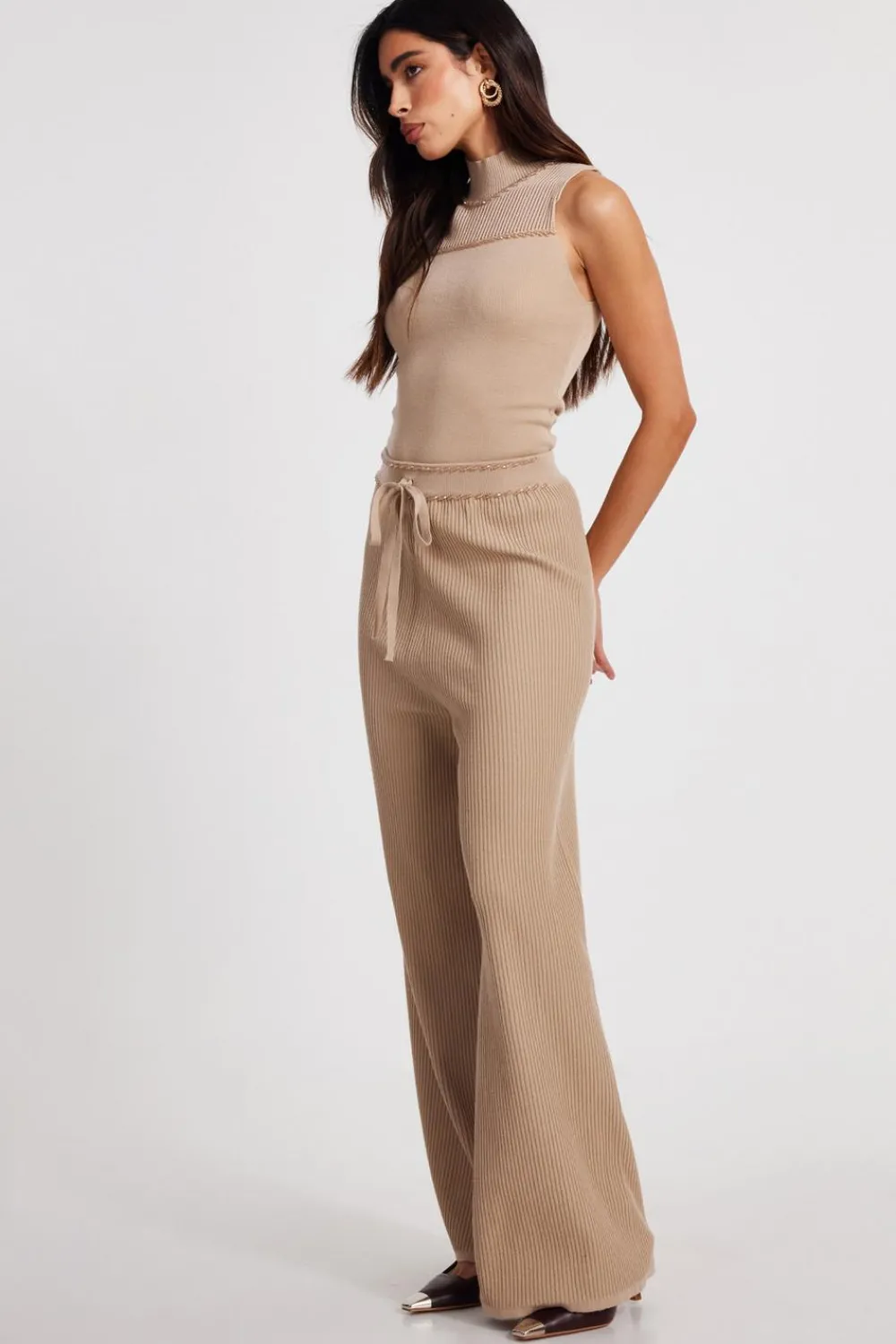 Quiz Day Tops|Workwear>Knit High Neck Top