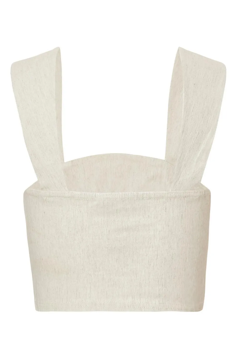 Quiz Summer Tops|Going Out Tops>Stone Linen Crop Top
