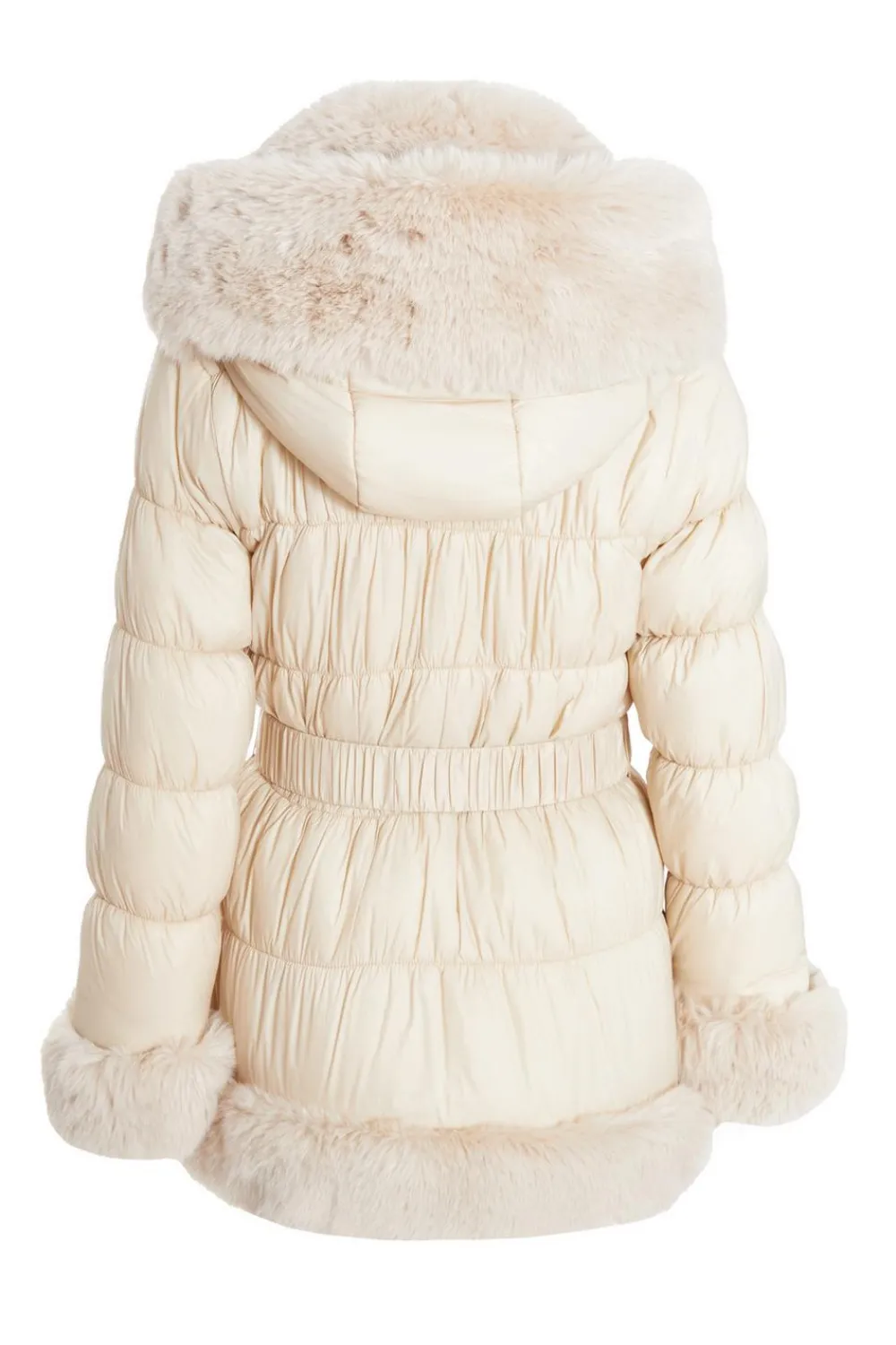 Quiz Casual Clothing>Padded Faux Fur Trim Jacket