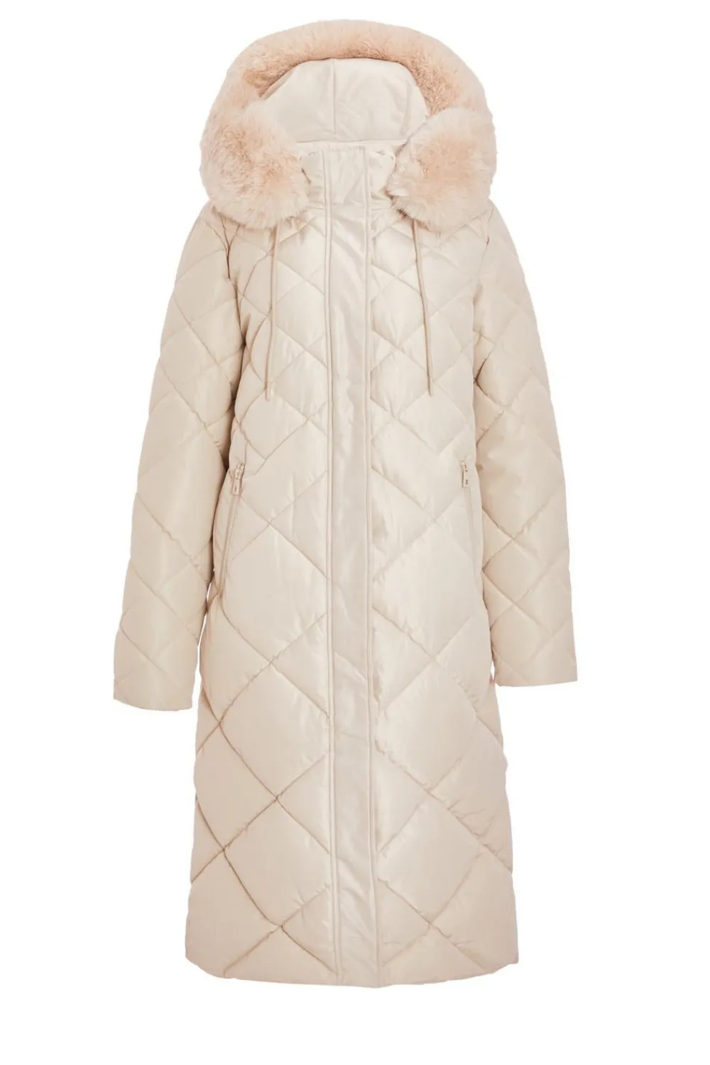 Quiz Jackets & Coats|Casual Clothing>Stone Quilted Long Parka