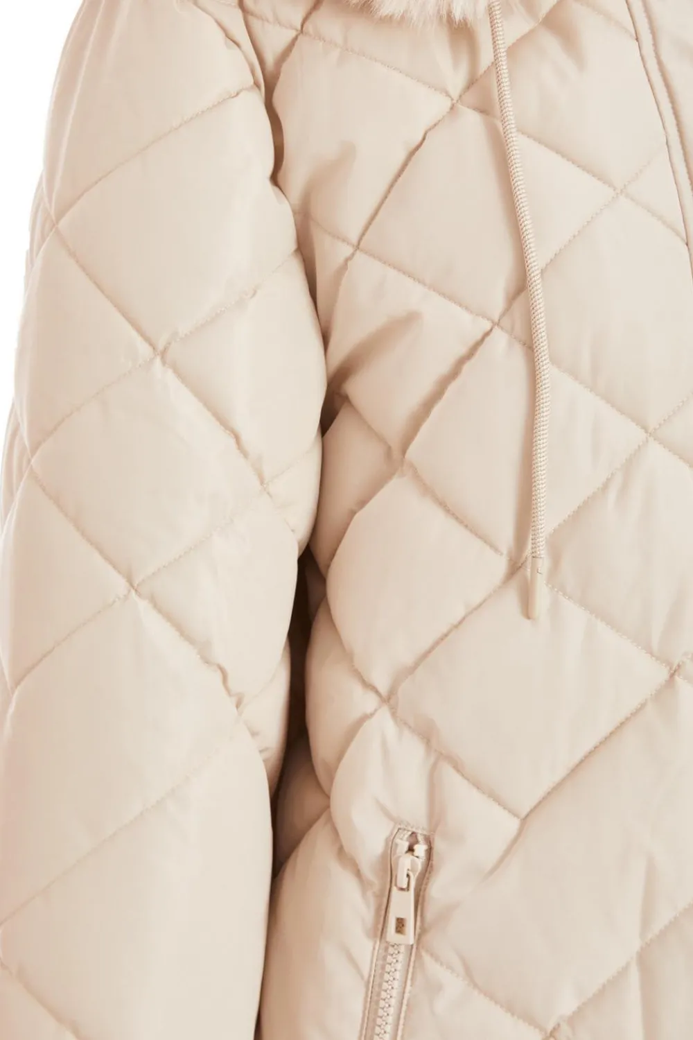 Quiz Jackets & Coats|Casual Clothing>Stone Quilted Long Parka