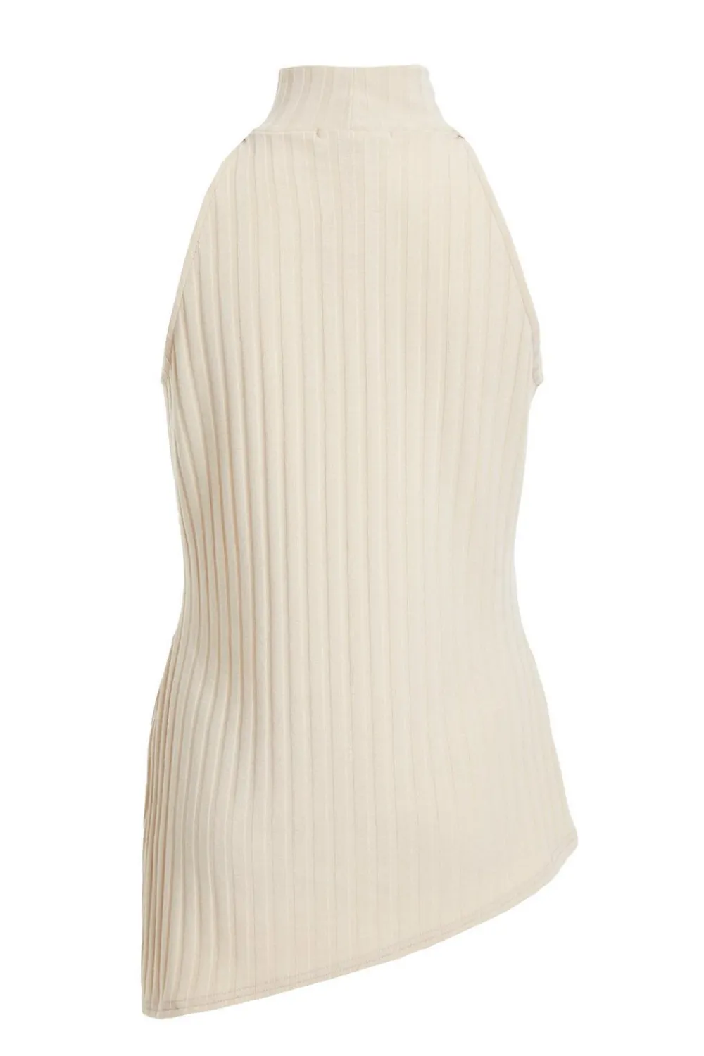 Quiz Summer Tops|Day Tops>Stone Ribbed Asymmetric Top