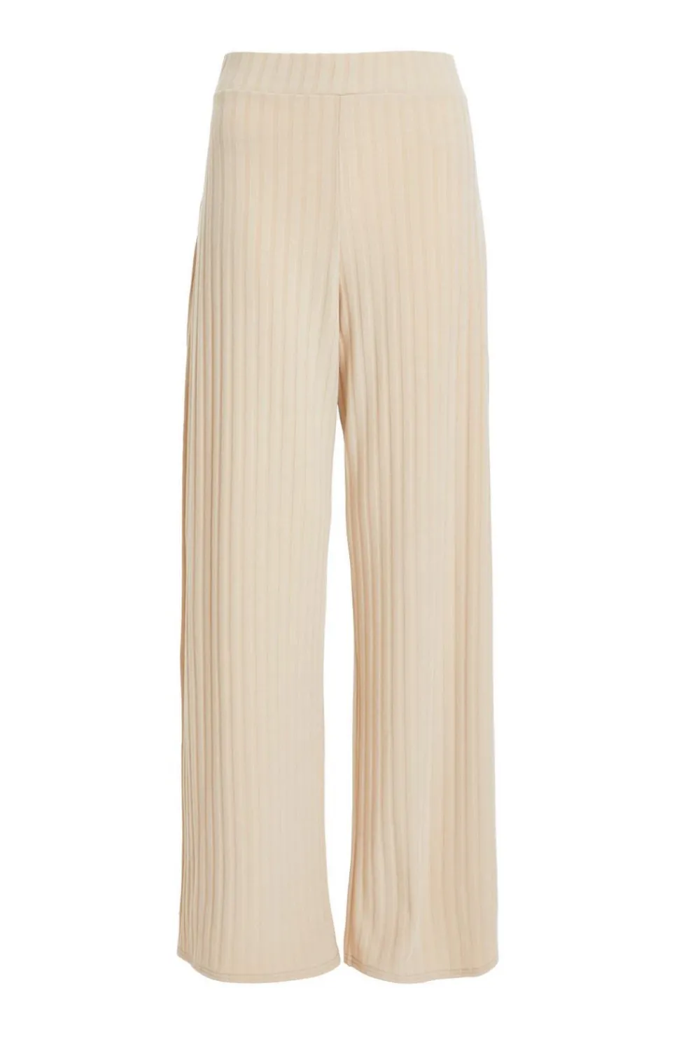 Quiz Workwear|Trousers>Stone Ribbed High Waisted Trousers