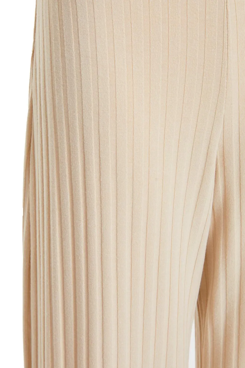 Quiz Workwear|Trousers>Stone Ribbed High Waisted Trousers