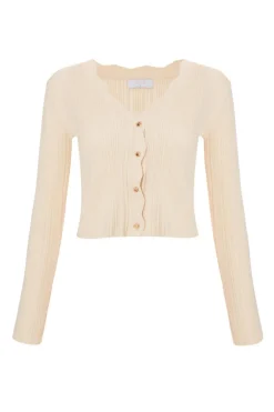 Quiz Crop Tops|Workwear>Scallop Trim Cardigan