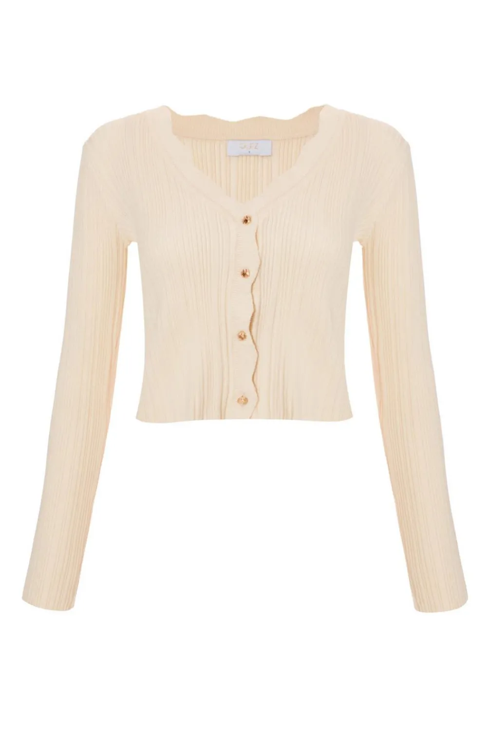Quiz Crop Tops|Workwear>Scallop Trim Cardigan
