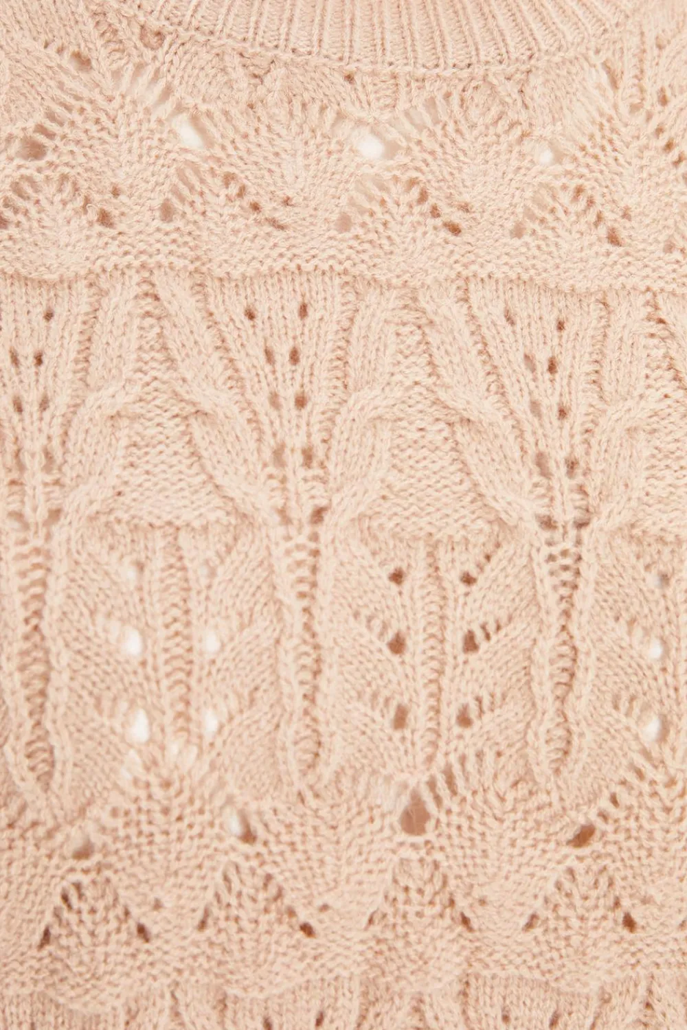 Quiz Knitwear|Casual Clothing>Stone Scalloped Knit Jumper