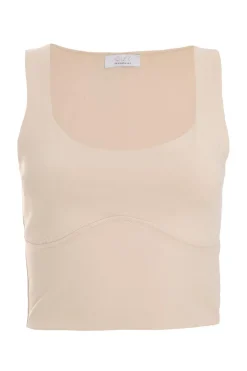 Quiz Summer Tops|Day Tops>Scoop Neck Crop Top