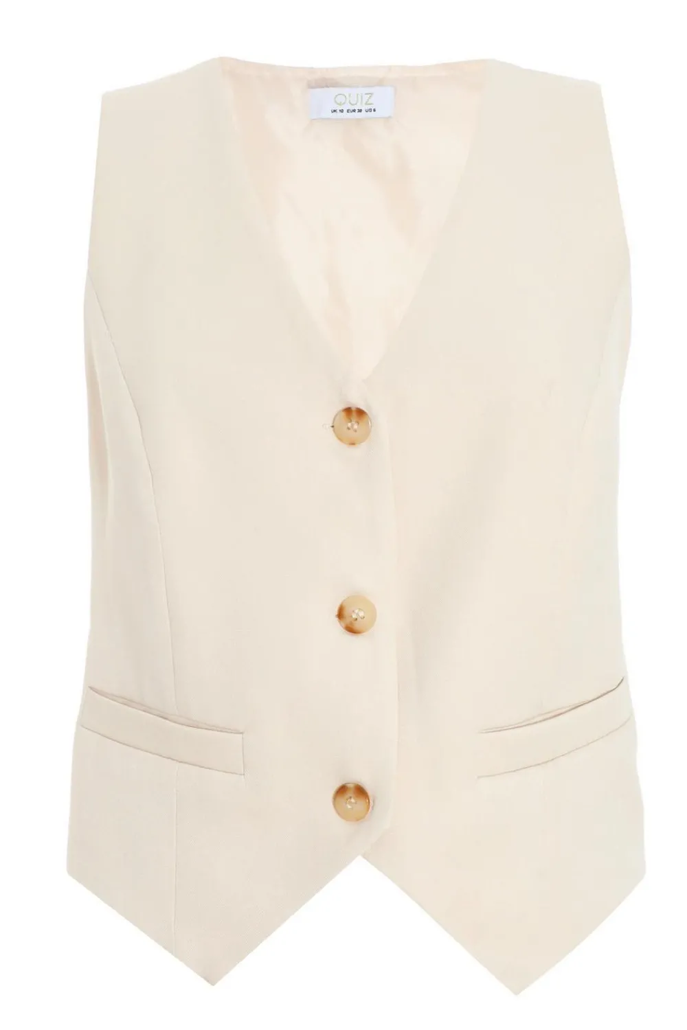 Quiz Waistcoat|Workwear>Stone Tailored Waistcoat