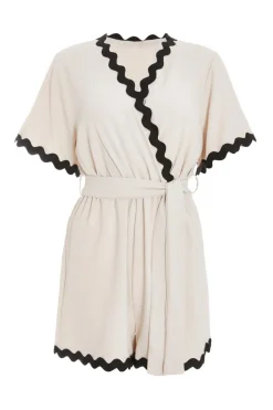 Quiz Playsuits|Summer Clothes>Wavy Trim Playsuit