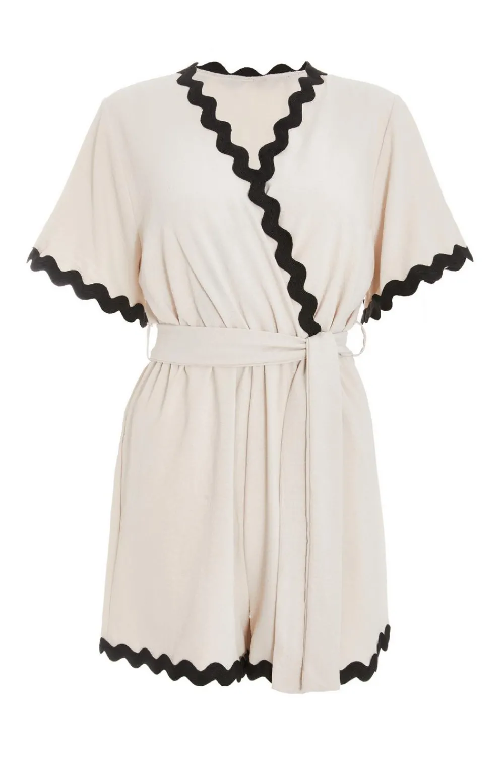 Quiz Playsuits|Summer Clothes>Wavy Trim Playsuit