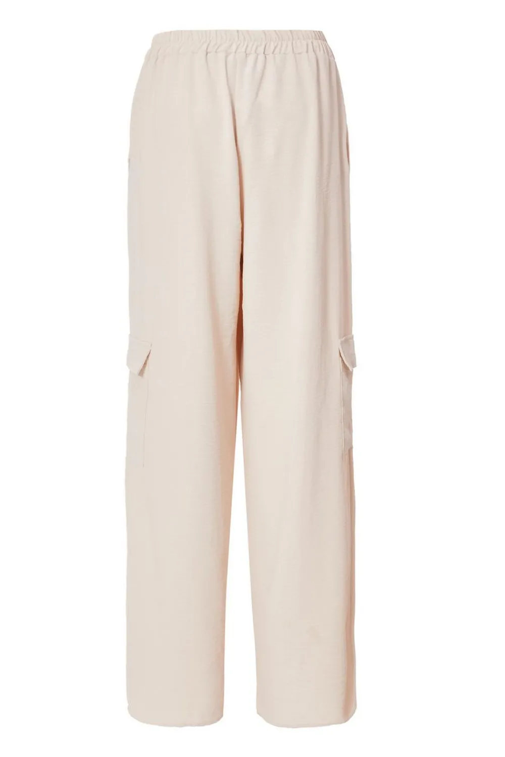 Quiz Workwear|Trousers>Stone Wide Leg Trousers