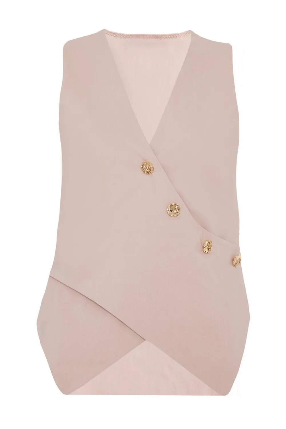 Quiz Waistcoat|Going Out Tops>Stone Wrap Waistcoat