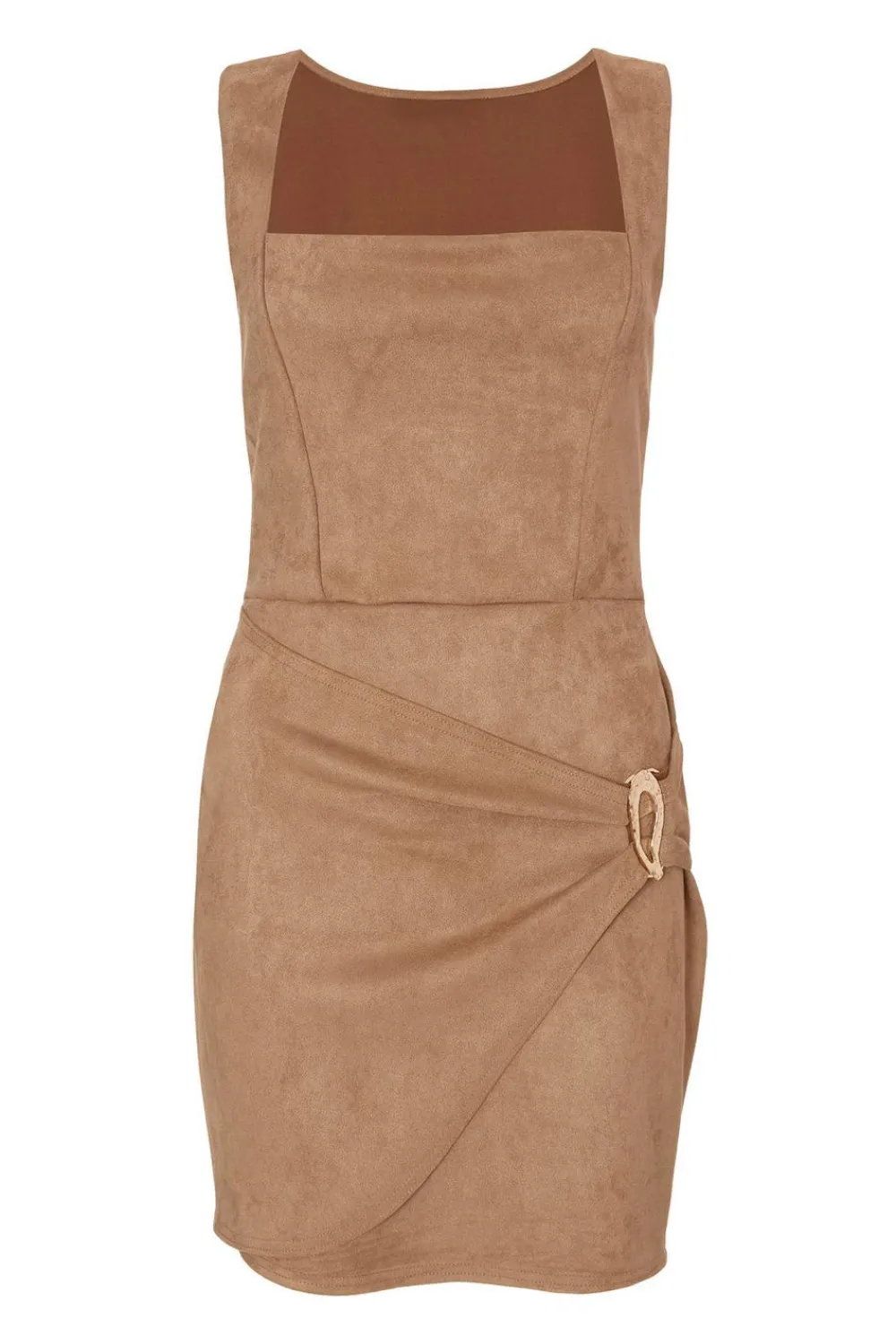 Quiz Summer Clothes|Going Out>Tan Faux Suede Mini Dress