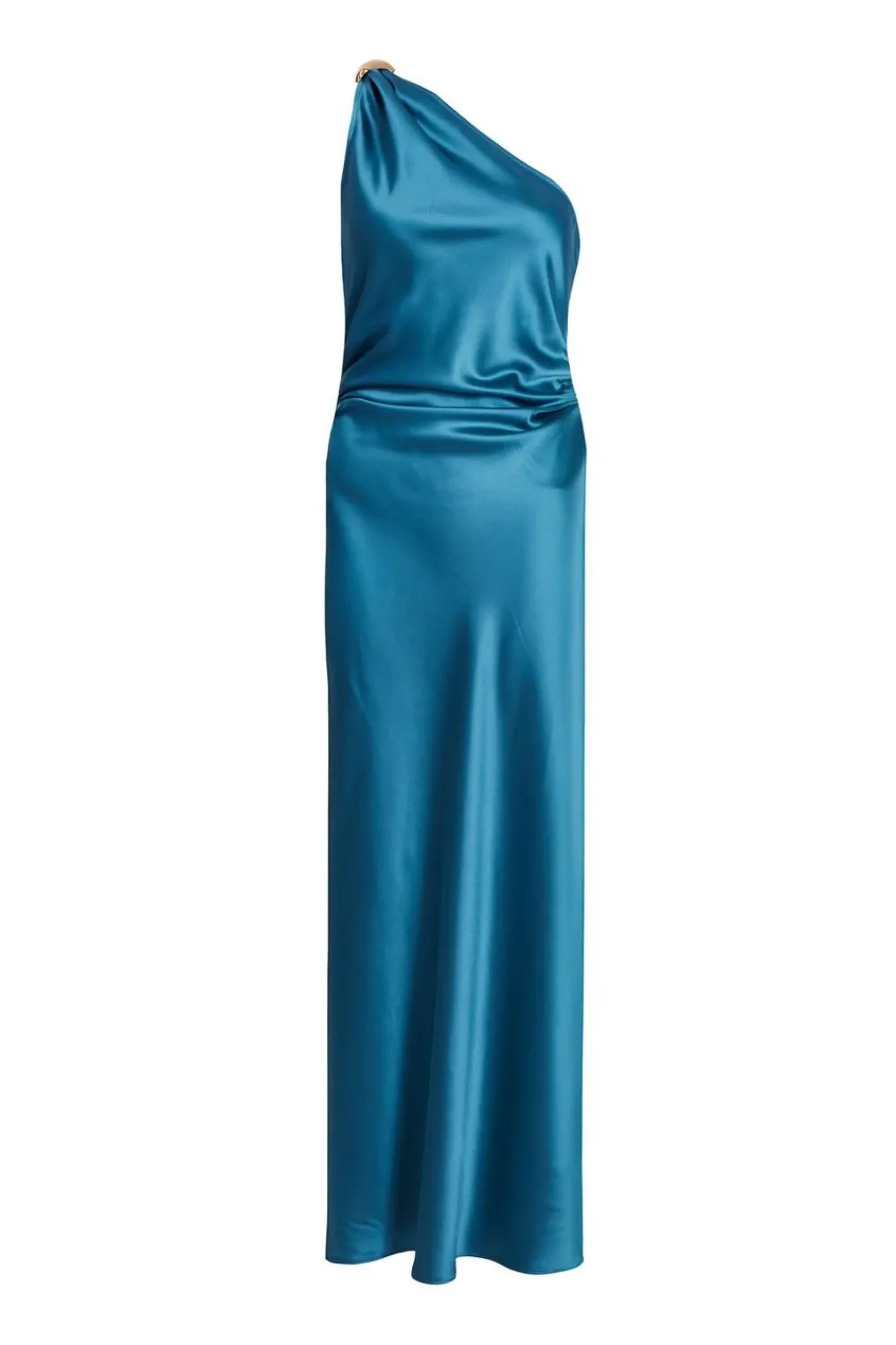 Quiz Evening Dresses|Day At The Races>Teal Satin One Shoulder Midaxi Dress