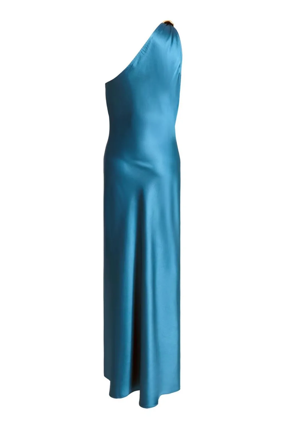 Quiz Evening Dresses|Day At The Races>Teal Satin One Shoulder Midaxi Dress