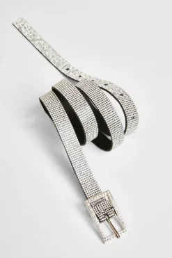 Quiz Belts|Going Out>Thin Diamante Belt