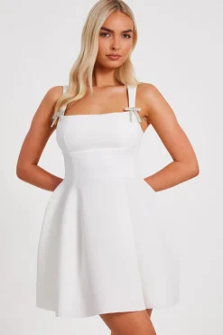 Quiz Dresses|White Dresses>A-Line Mini Dress
