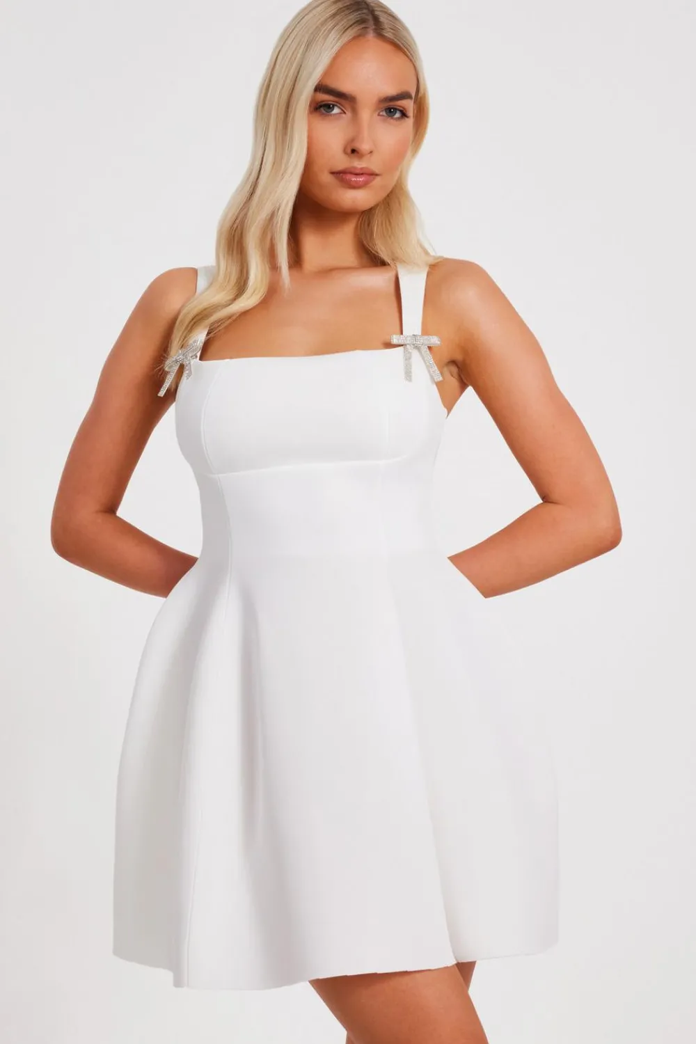 Quiz Dresses|White Dresses>A-Line Mini Dress