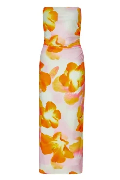 Quiz Summer Clothes|Holiday>White Bandeau Floral Midaxi Dress