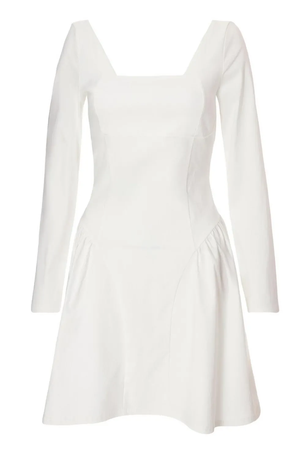 Quiz Going Out|Dresses>White Bow Back Skater Dress