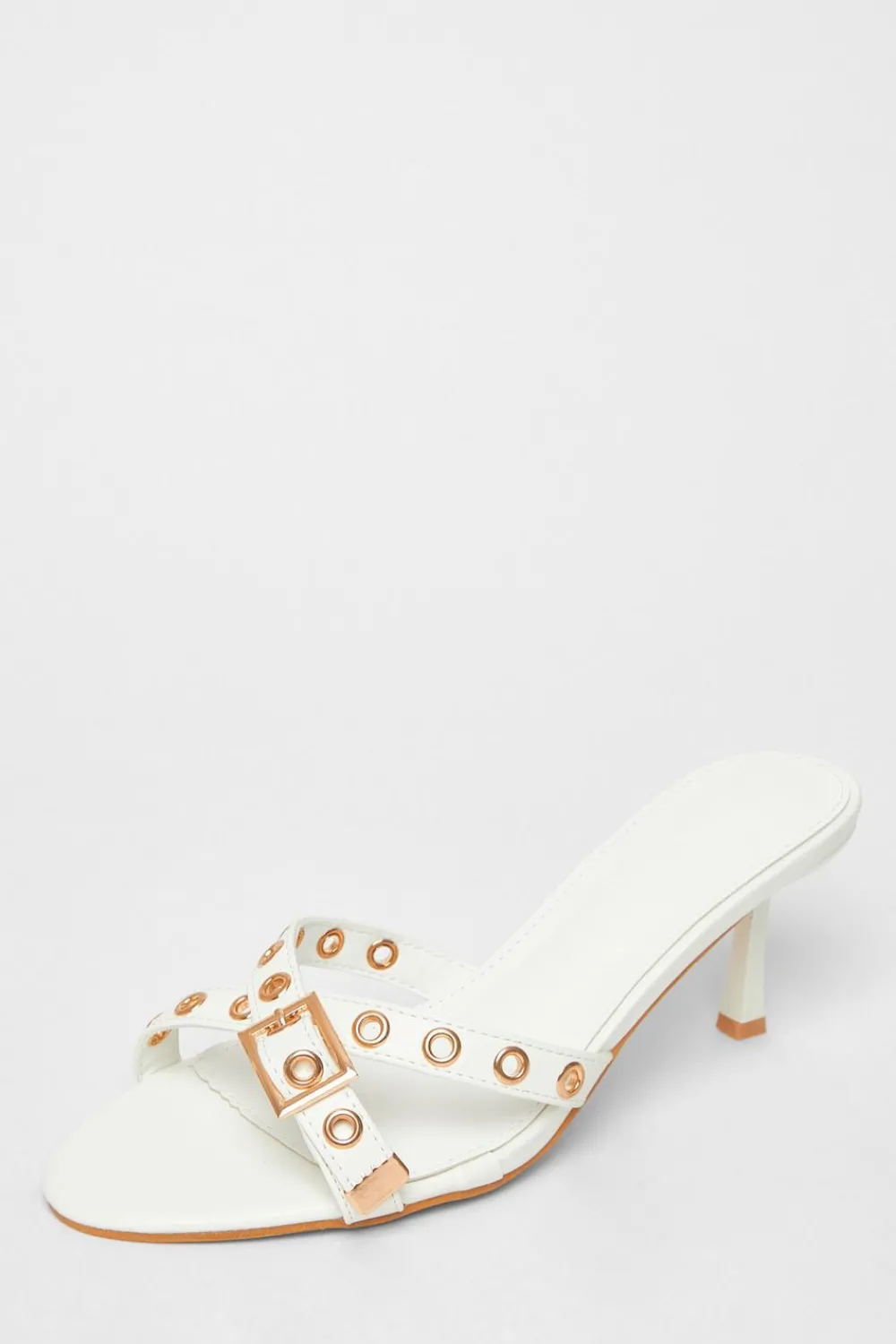 Quiz Heels>Buckle Mule Heels
