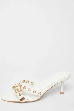 Quiz Heels>Buckle Mule Heels