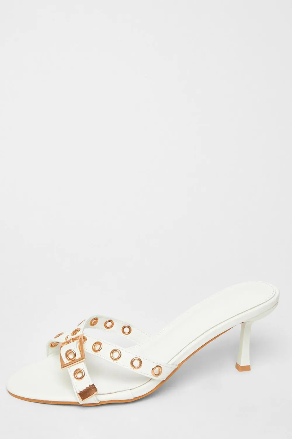 Quiz Heels>Buckle Mule Heels