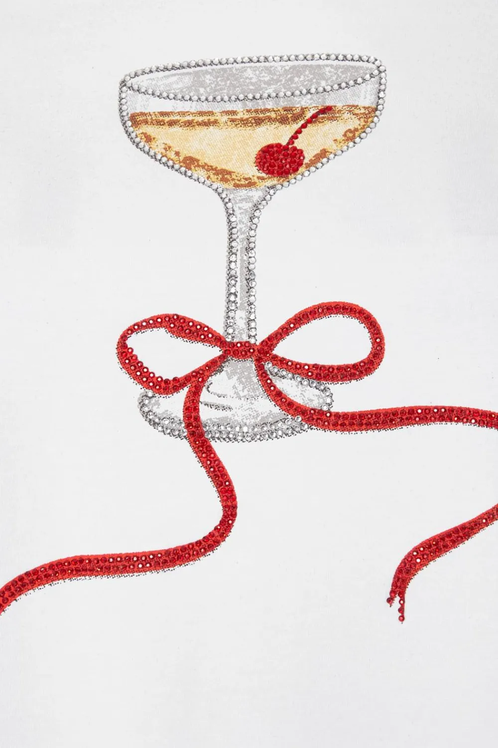 Quiz T-Shirts|Day Tops>White Cherry Martini Top