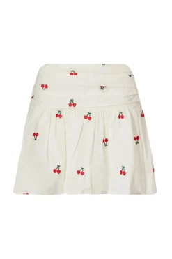 Quiz Summer Clothes|Skirts>White Cherry Print Mini Skirt