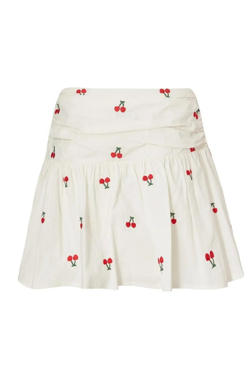 Quiz Summer Clothes|Skirts>White Cherry Print Mini Skirt