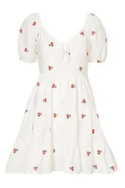 Quiz Summer Clothes|Holiday>White Cherry Print Skater Dress