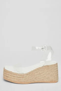 Quiz Wedges|Sandals>Clear Strap Wedges