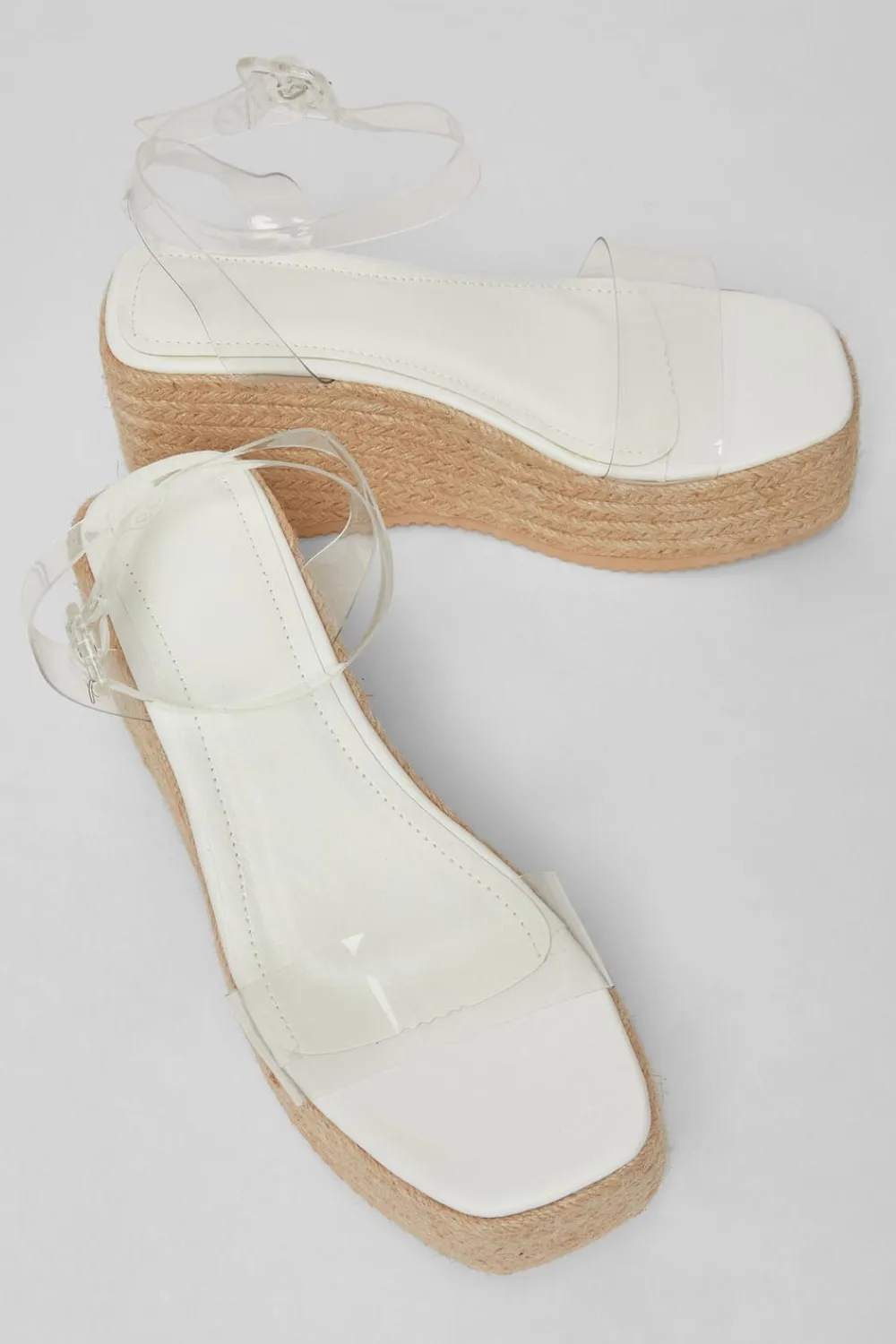Quiz Wedges|Sandals>Clear Strap Wedges