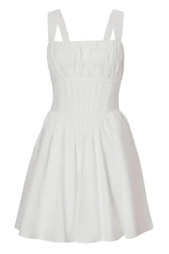 Quiz Summer Clothes|Holiday>White Corset Detail Skater Dress