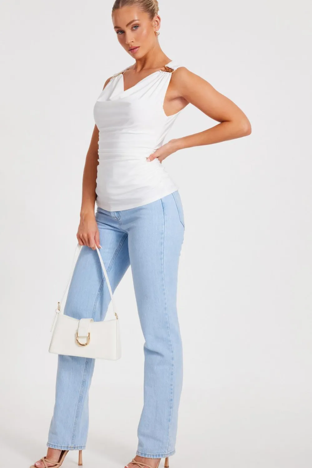 Quiz Going Out Tops|Day Tops>Cowl Neck Top