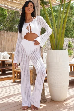 Quiz Summer Clothes|Knitwear>Crochet Knit Trousers
