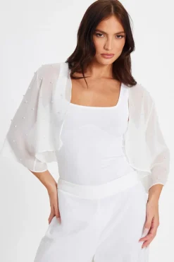 Quiz Wedding Accessories|Occasion Cover-Ups>Crop Sleeve Cover Up