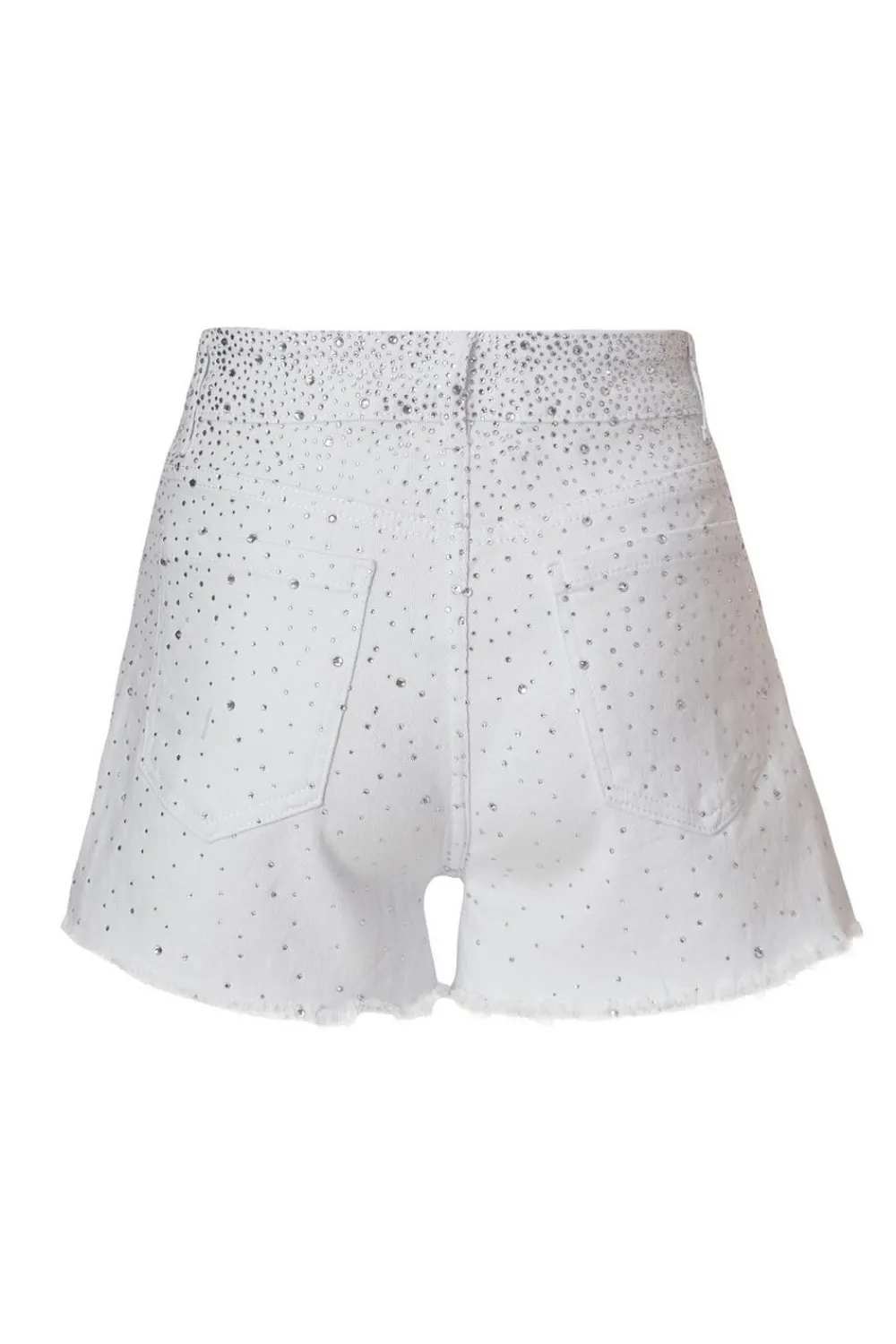 Quiz Summer Clothes|Shorts>White Denim Embellished Shorts