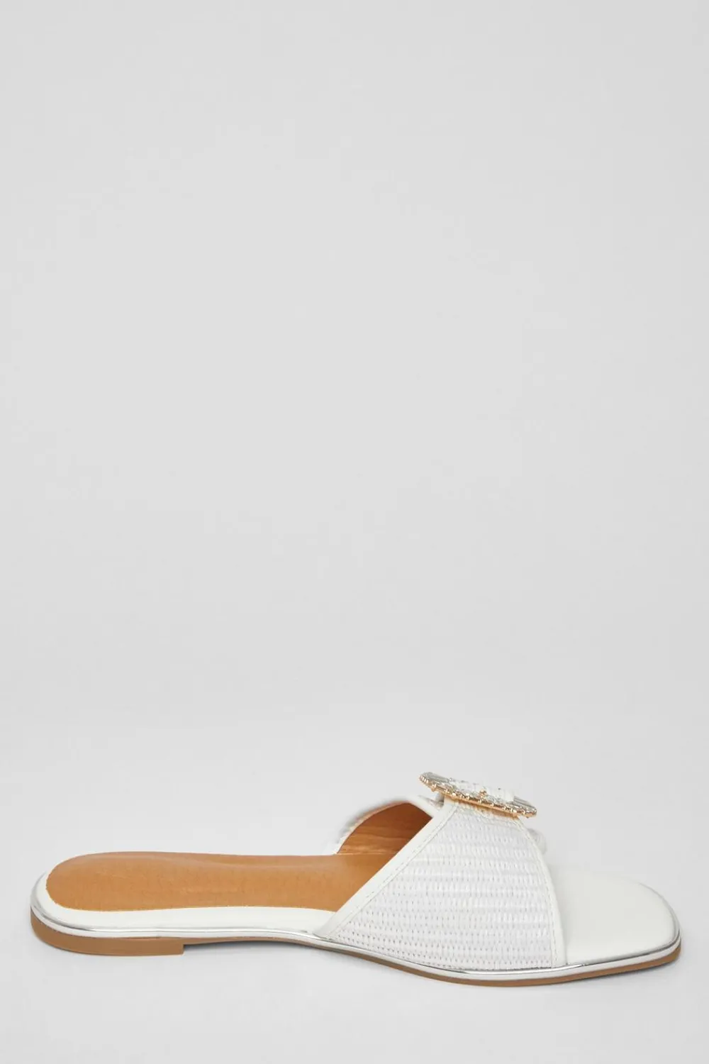 Quiz Sandals|Holiday Shoes>Diamante Buckle Flat Sandals