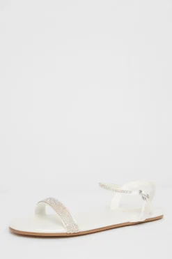 Quiz Sandals|Holiday Shoes>Diamante Flat Sandals